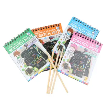 

DIY Draw Sketch Scratch Note Cardboard Kids Stationery Toy Doodle Pad Drawing Toys