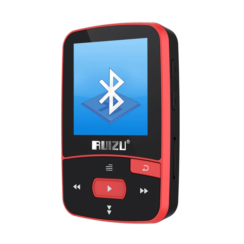 

New Arrival Original RUIZU X50 Sport Bluetooth MP3 Player 8gb Clip Mini with Screen Support FM,Recording,E-Book,Clock,Pedometer