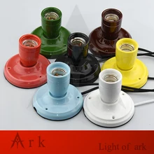 Современные высокотемпературные стойкие цветные глазированные керамические E27 светодиодные лампы для гостиной, детской спальни, кабинета, настольной лампы