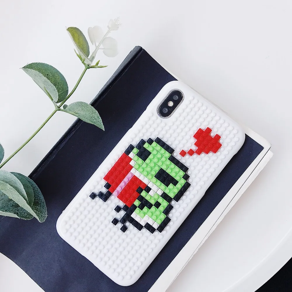 

For iPhone6 / 7/8 / PLUS Mobile Shell Lego DIY Personality Puzzle Christmas Case Protection Case Couple Shell