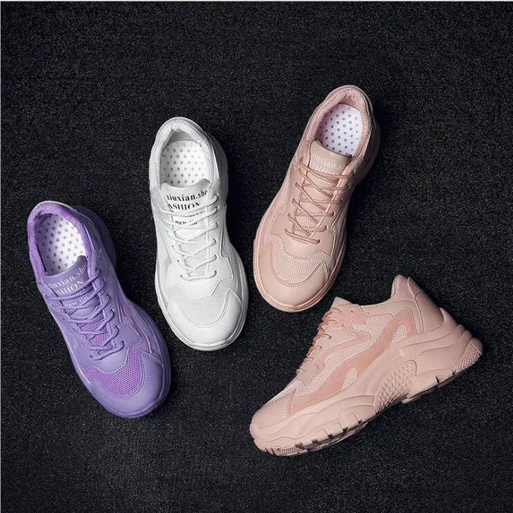 2018-Brand-High-Quality-Sneakers-Shoes-Women-s-Fashion-Casual-Thick-Soled-Mesh-Female-Lace-Up (2)