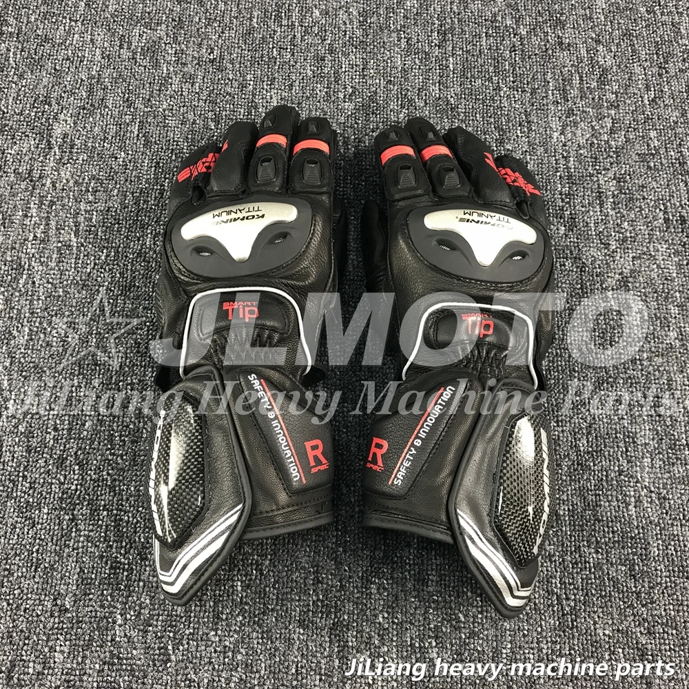 

2019 NEW Komine GK169 Titanium Alloy Leather Motorcycle Racing Gloves Riding Motos Black