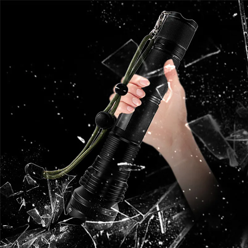2500LM Lampe Torche XHP50 LED Flashlight Super Power Zoomable Hunting Torch 5 Modes Cool White Light 26650 Zaklamp 40MAY804