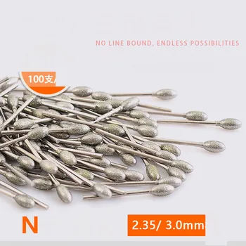 

Diamond Grinding Head Burrs Grind Egg Shape N Needle Stone Jade Engraving Carving Peeled Rotary Tools Burs 2.35 To 3mm Shank