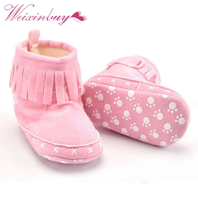 Зимняя одежда для детей ясельного возраста Снегоступы милые детские Обувь для маленьких мальчиков обувь для девочек Обувь для младенцев