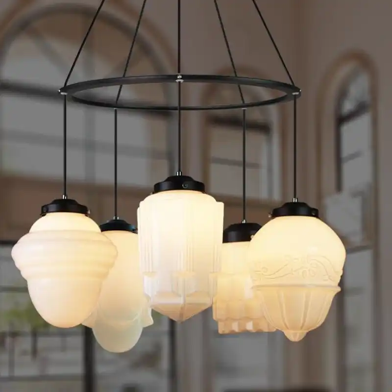 Art Deco Suspension Lamp Dinning Room Vintage Milk Gl Pendant Dinning Room Vintage Milk Gl Pendant