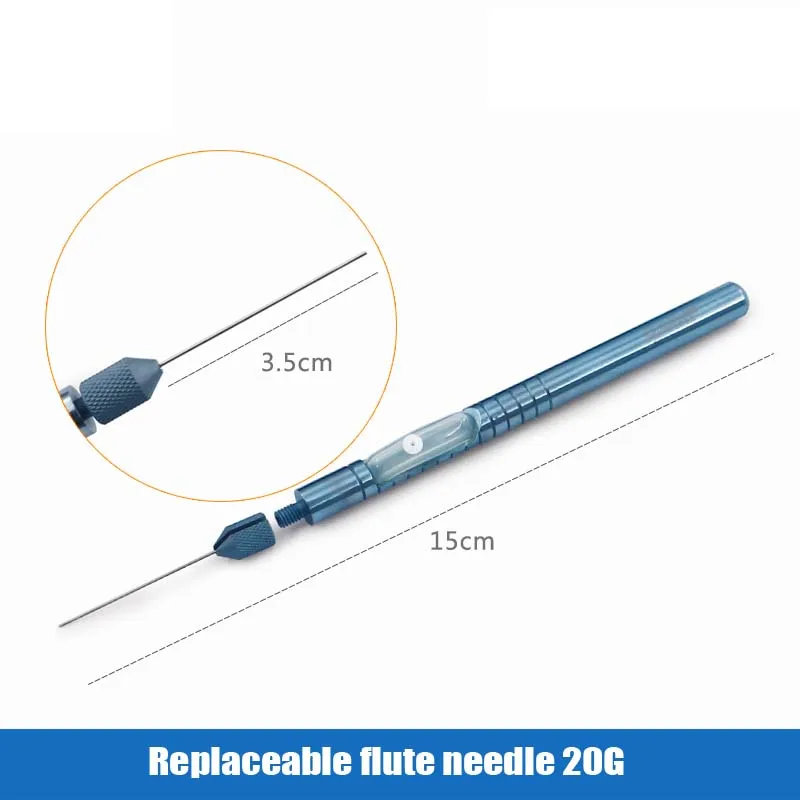 Игла для биопсии прямые валы с силикагелем cannulation внутри 20G23G офтальмологическое микроскопия устройство с силиконовой Трубкой