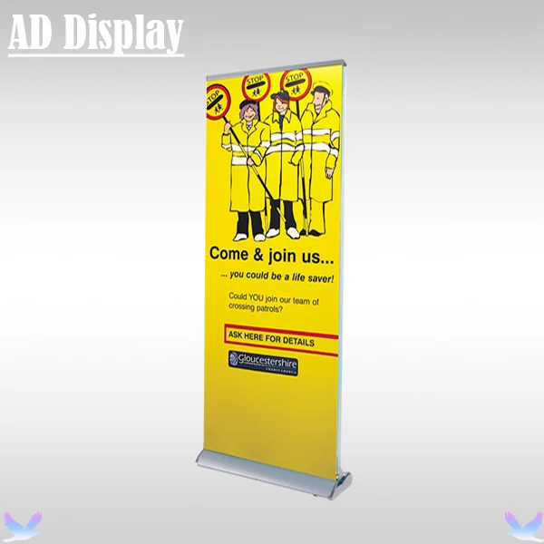 85 200cm Double Side Deluxe Wide Base Aluminum Roll Up Banner