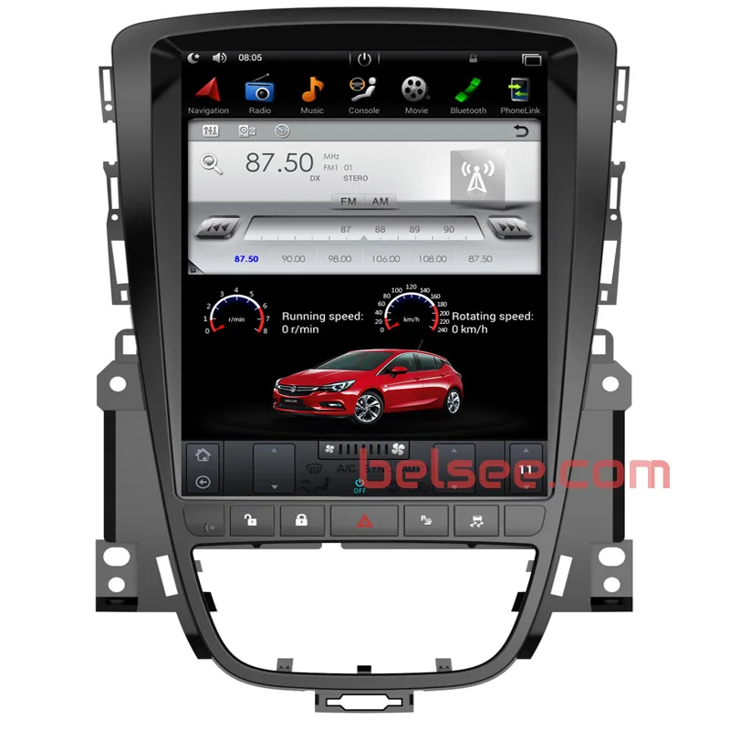 Автомагнитола Belsee мультимедийное радио PX6 с экраном 10 4 дюйма в стиле Tesla Android 9 0 GPS
