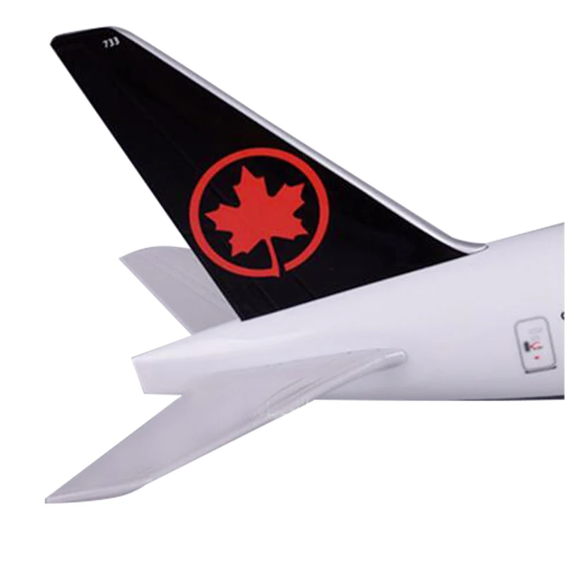 47 см смолы B777 модели самолета, самолетостроение модель Boeing 777 Air Канада черный пассажирский игрушечный Аэробус для детей взрослая коллекция