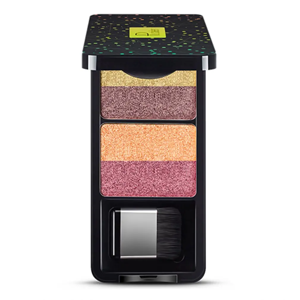 Портативная двухцветная Женская Палитра теней для макияжа, стойкая водостойкая палитра теней для век, блестящая косметика - Цвет: type 8
