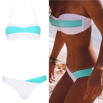 

Sexy Solid Swimwear Push Up Bikini Bandage Sport High Cut Bathing Swimsuit Women UNS-OKLE