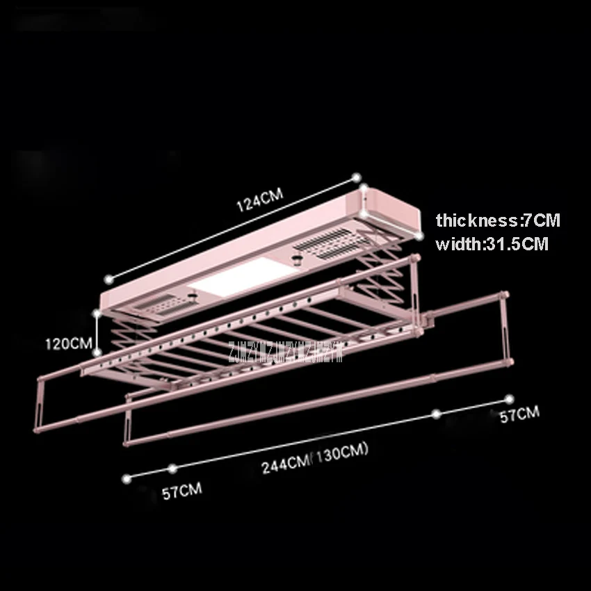 Тип-63 электрическая сушилка балкон подъема телескопическая сушилка автоматический интеллектуальный пульт дистанционного управления Управление сушилка для одежды и полотенцы 220V 133W