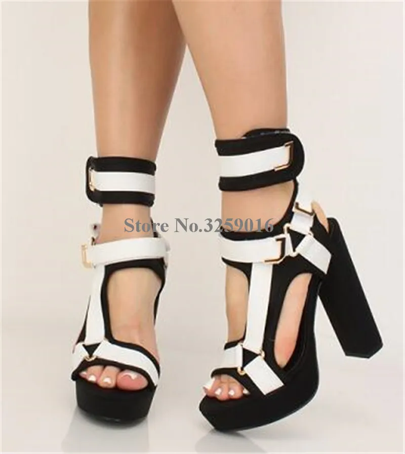 

Brand Design Women Fashion Open Toe Suede Leather High Platform Chunky Heel Sandals Ankle Strap Wrap High Heel Sandals Heels
