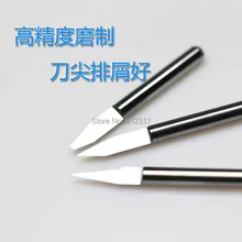 10pcs/lot 3.175*45*0.1mm Machine milling Sharp Tool/Flat Bottom Carbide Router Bits for woodworking CNC