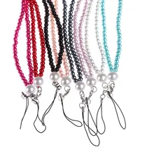 Универсальные ремешки с искусственным кристаллом и жемчугом для мобильного телефона ремень для мобильного телефона