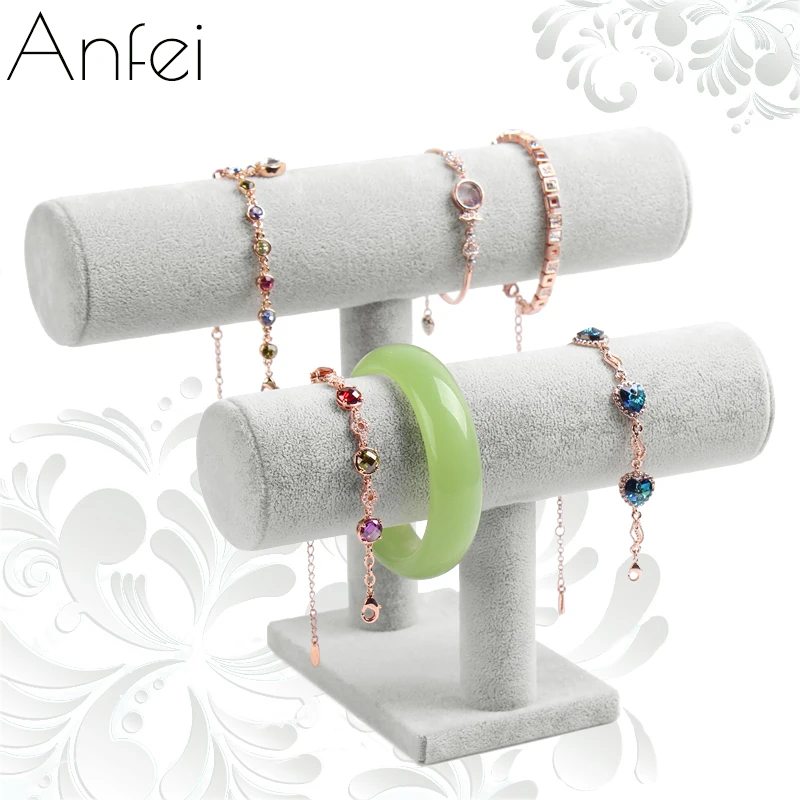 Bracelet Display Shelf Removable Double Layer Headbands Holder Bracelet Organizer Watches Holder Bangle Storage Rack A69 double layered bangle bracelet