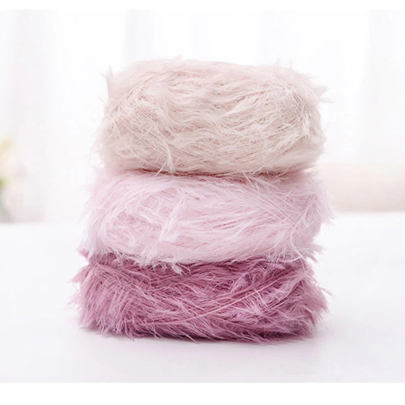 

New 5balls Soft Fancy Yarn for Hand Knitting Chinlon Fether Yarn Crochet Sweater Coat Thread Baby yarns DIY Knit Crafts S4039