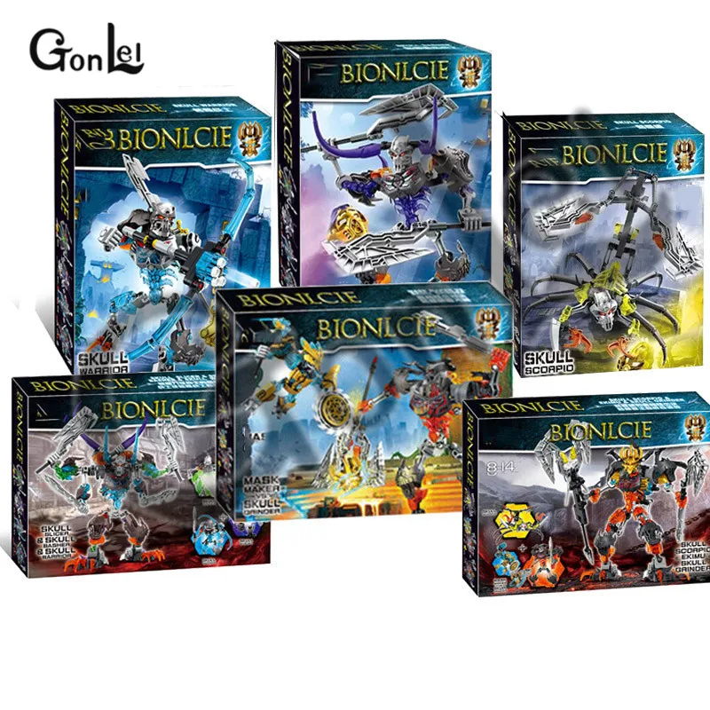 Новинка BIONICLE Ekimu UXAR KETAR AKIDA IKIR TERAK MELUM экшн-строительные блоки, игрушки, кирпичи, детские подарки, совместимы с 70795 70794