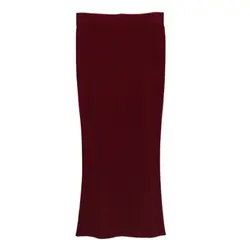 Stretch Slim Юбки-карандаши Высокая Талия Для женщин пикантные Вязание юбки хип до середины икры юбка миди