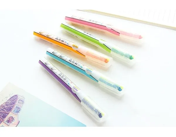 Toothpaste Highlighter Pen Fluorescent Book Marker Neon Spot Liner  Stationery Office School F6826