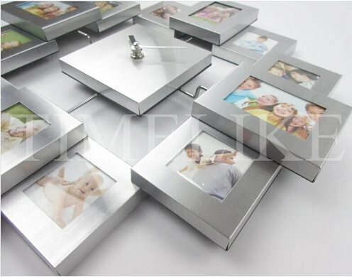 3d черные Diy фоторамки детские настенные часы для детей простые Современный