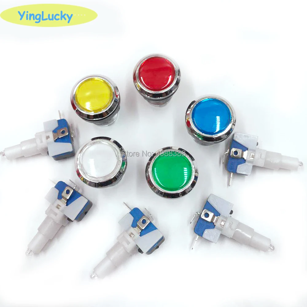 Pulsante Di Arcade 33 Millimetri Push Button Led Micro Interruttore Momentaneo Illuminato 12 V Interruttore Di Pulsante Di Alimentazione Accessori Del