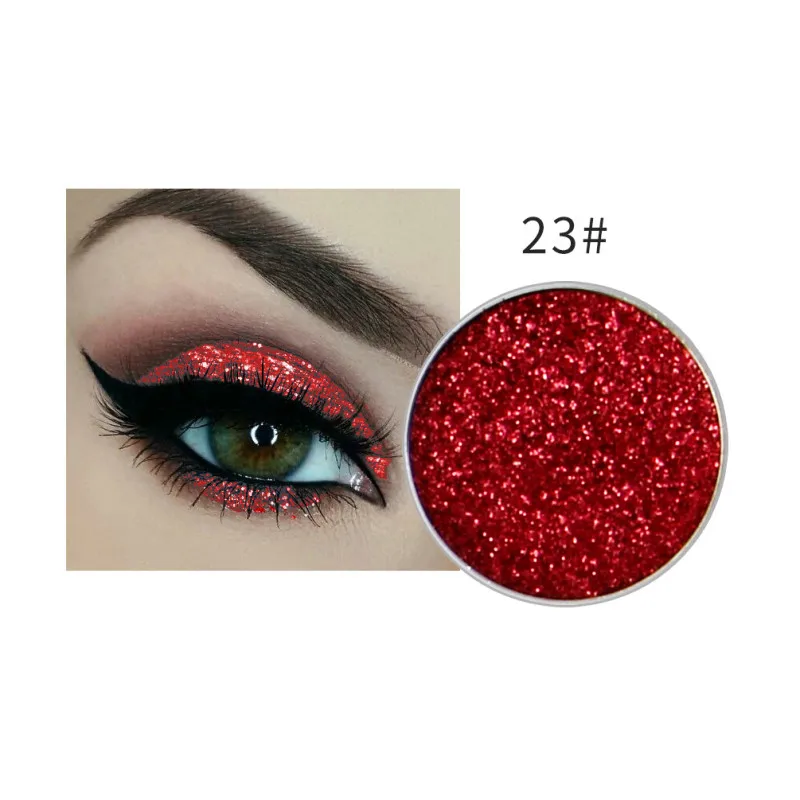 NICEFACE 1Pc Single Color Long-lasting Diamond Eyes Shadow Eye Glitter Shimmer Makeup Powder Monochrome Glitters 24colors TSLM1 - Цвет: 23