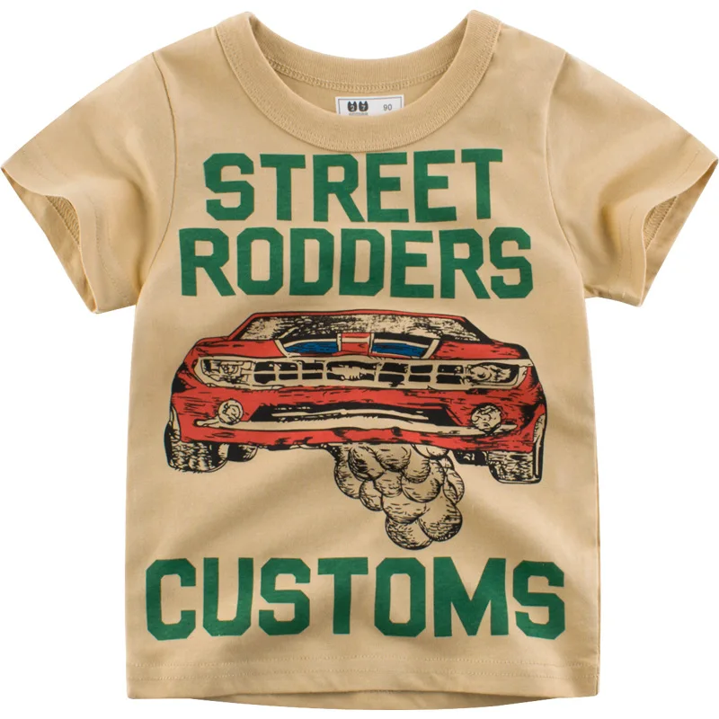 Fashion Kids Car T shirt Children Top Tee Casual Children T-shirts Cute Boys Clothing