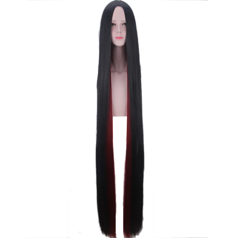 

Land of the Lustrous Houseki no Kuni Bort Cosplay Wig 150cm Black Wine red Straight Synthetic Hair Central Parting Cosplay Wigs