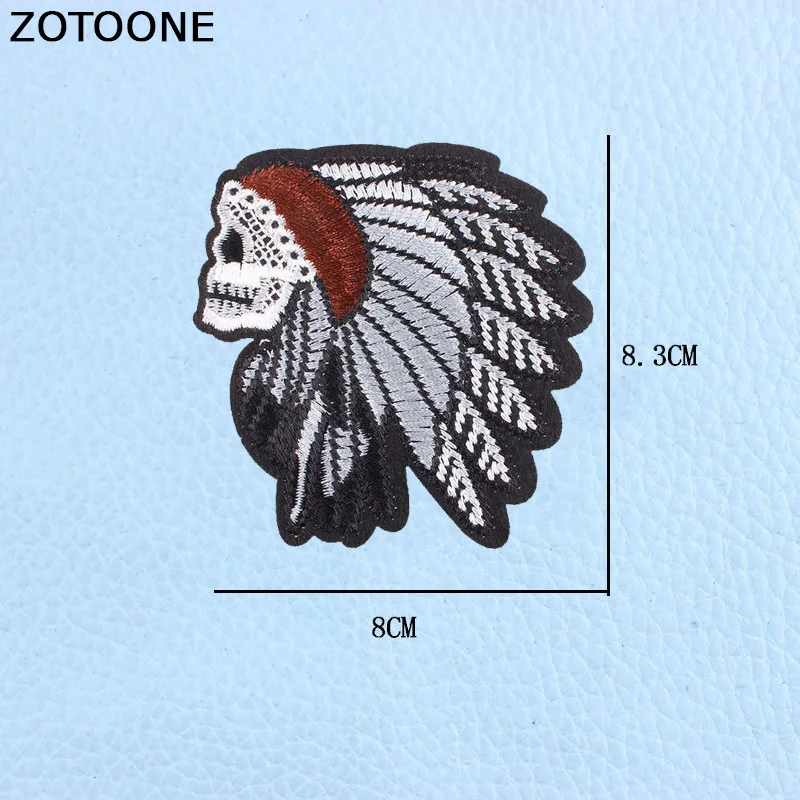 Нашивки ZOTOONE с вышивкой черепом в стиле панк аппликация полоску сделай сам