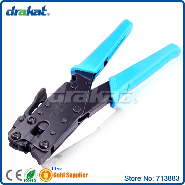 Waterproof 9" Coaxial Cable Crimping Tool RG6 RG59 with lock 100 New