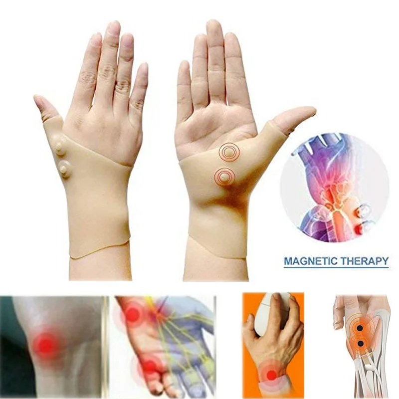 

Magnetic Therapy Wrist Gloves Hand Thumb Gloves Elastic Silicone Wrist Support Brace for Hand Arthritis Pressure Pain Relief