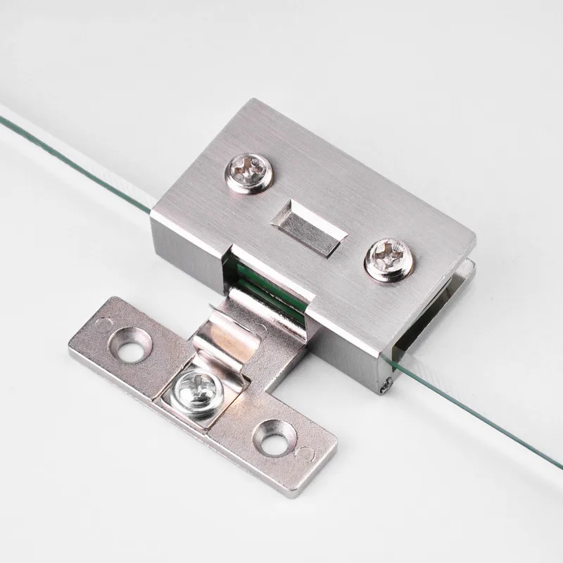 Door Hinges 1 Pcs Cake Cabinet Glass Hinge Punch-free Wine Cabinet Glass Hinge Furniture Hardware Accessories