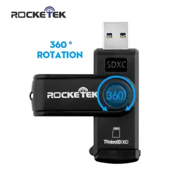 Rocketek в то же время читать 2 карты Usb 3,0 Multi 2 в 1 устройство чтения карт памяти Адаптер для SD/TF Micro SD компьютер аксессуары для ноутбуков