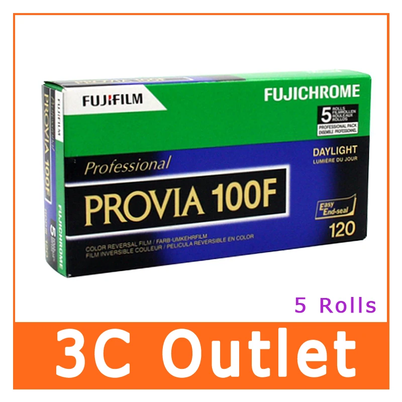 5 рулонов Fuji Professional PROVIA 100F 120 среднего формата скользящая пленка