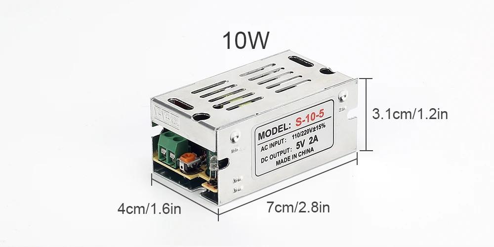 5V Мощность поставить 2A 5A 10A 20A 40A 60A освещение Трансформатор для DC5V светодиодный полосы WS2812 WS2812B AC110-220V вход