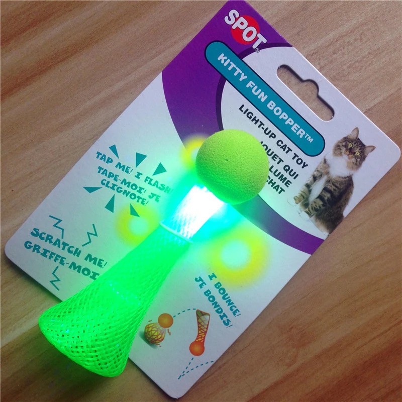 Ganyue Cat Bouncy Flash Ball Toy Cats Flash Toy Kitten Jumping Ball Toy