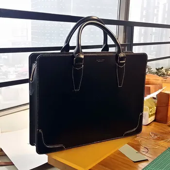 

HandBag Drawing [B-018] DIY handmade leather briefcase classical package pattern Men's bag drawing briefcase rectangle fashion