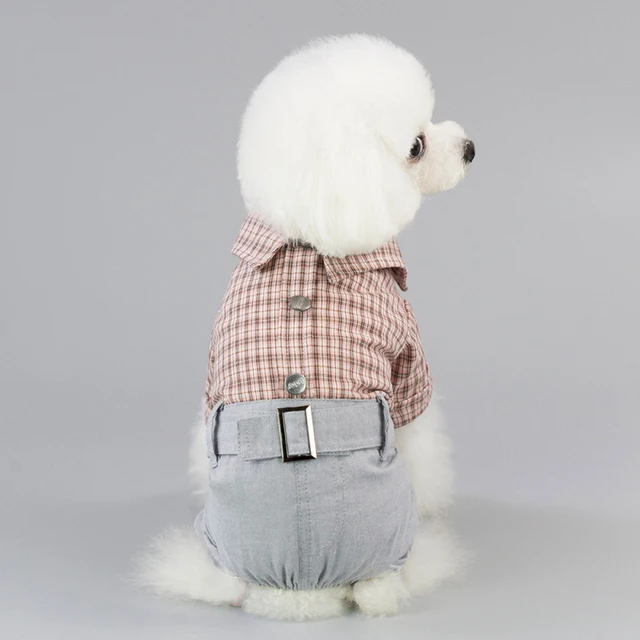 Boy Dog Clothes Suit Jumpsuit Spring Autumn Summer Dog Shirt Coat