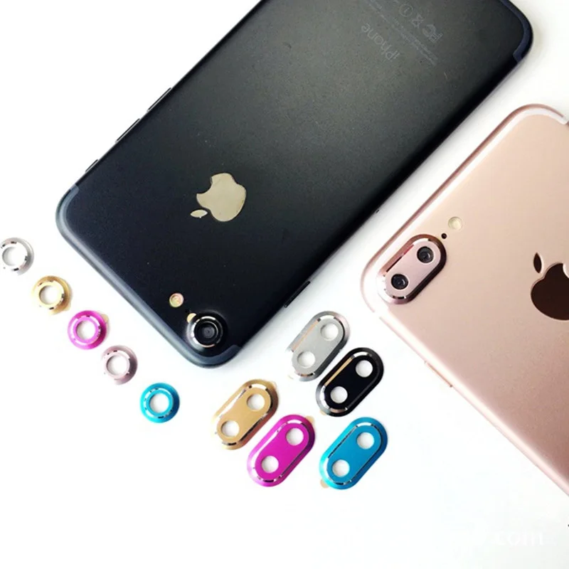 7 7plus Back Rear Camera Lens Protector Metal Protective Ring Guard Circle Cover Case For Apple iPhone 7 7 Plus + Retail package