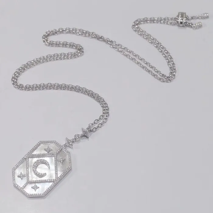 

Designer Fashion 925 Sterling Silver Jewelry 3A Cubic Zirconia Party Adjustable Necklace