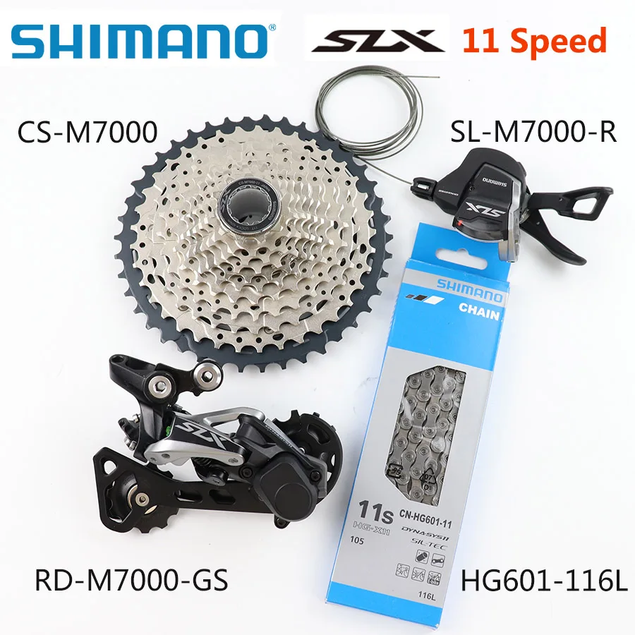 SHIMANO SLX M7000 Upgrade-Kit MTB горный велосипед M7000 набор 11 скоростей 42T 46T M7000 задний переключатель рычаг переключения передач kmc цепь