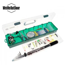 Total 107 pieces 2 7m Fishing Rod and 4000 Reel Combos Lure Fishing Set with Various