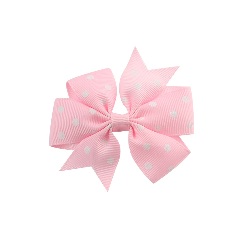 Polka Dot Grosgrain Ribbon Bows with Alligator Clip Kids Girls Colourful Bow Tie Hairpins Headwear Hair Accessorises (20)