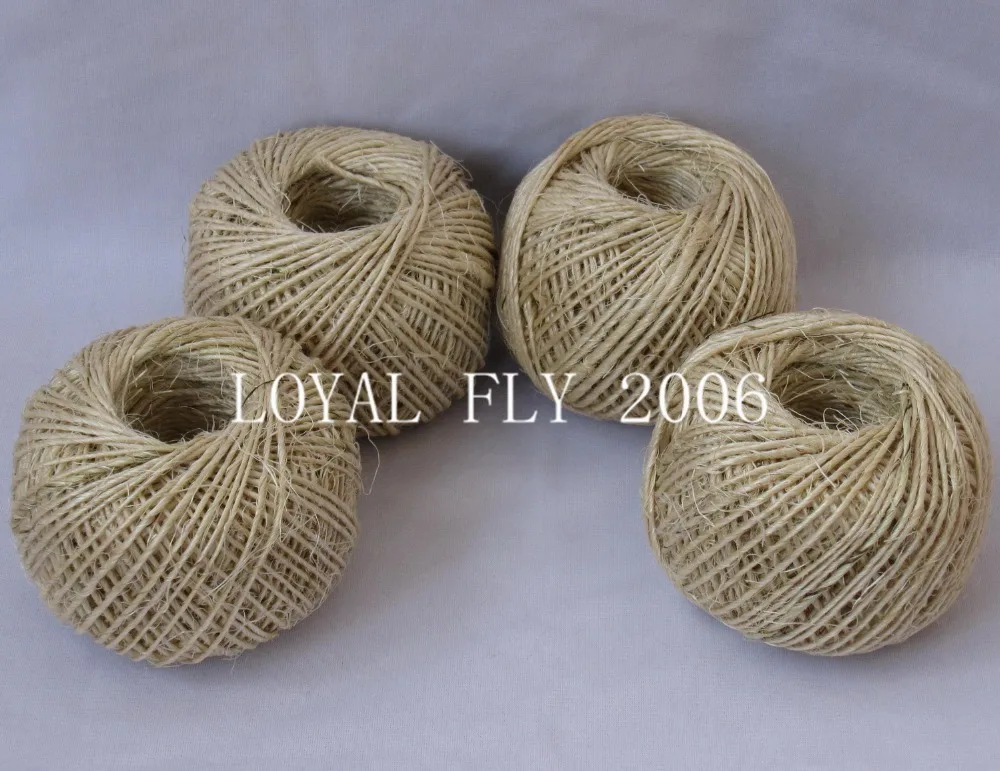 

20 pcs/lot sisal twine(1.5mm) 80m/ball,sisal rope, sisal string/cords used for all decro packing