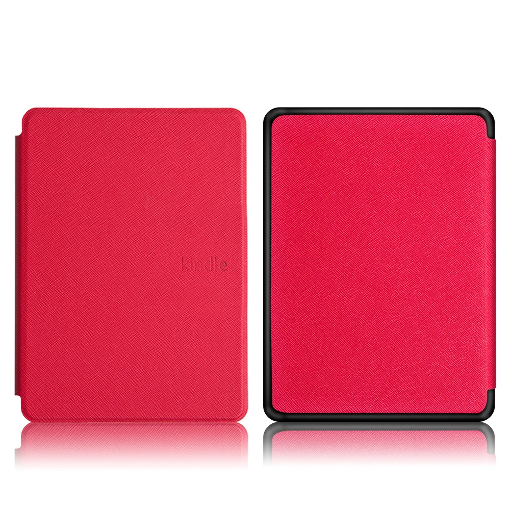 Тонкий смарт-чехол-книжка из искусственной кожи чехол Чехол для Amazon Kindle Paperwhite 4+ Экран защитная пленка+ стилус - Цвет: KPW4 XB RD