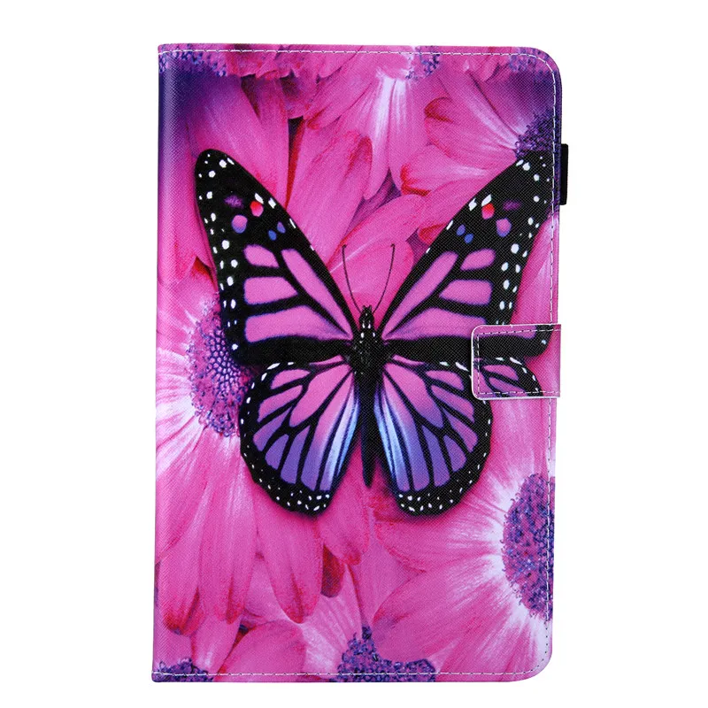 For Samsung Galaxy Tab A 10.1 (2019) SM-T510 T515 Tablet Case Flip Cover Stand Wallet With Card slot Design flower butterfly | Компьютеры