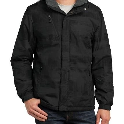 Port Authority J320 Mens Brushstroke Print Insulated Jacket Black - Extra Small (1)