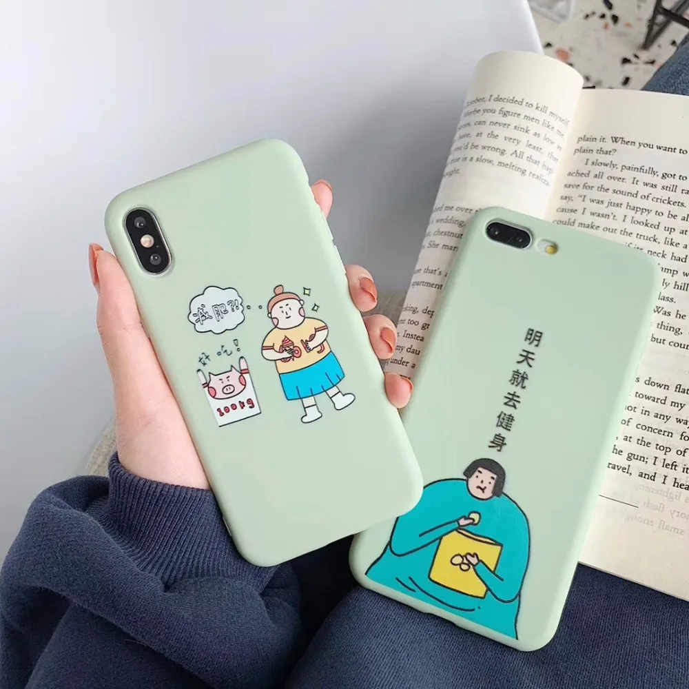 Матовый ТПУ защитный чехол для iphone xr xs x max art line Чехол мобильного телефона 6 7 8 plus